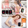 Montre connectée femme avec appel bleutooth, 1,85" smartwatch avec etanche 100+ modes sportifs podometre, moniteur de sommeil ca