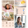 Montre connectée femme avec appel bleutooth, 1,85" smartwatch avec etanche 100+ modes sportifs podometre, moniteur de sommeil ca