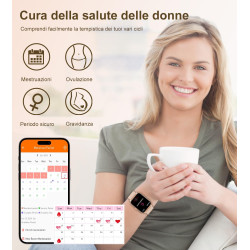 Montre connectée femme avec appel bleutooth, 1,85" smartwatch avec etanche 100+ modes sportifs podometre, moniteur de sommeil ca