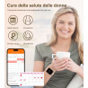 Montre connectée femme avec appel bleutooth, 1,85" smartwatch avec etanche 100+ modes sportifs podometre, moniteur de sommeil ca
