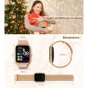 Montre connectée femme avec appel bleutooth, 1,85" smartwatch avec etanche 100+ modes sportifs podometre, moniteur de sommeil ca