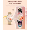 Montre connectée femme,écran tactile hd de 1,3 pouces étanche ip68,avec appel bleutooth sport smartwatch podometre cardiofrequen