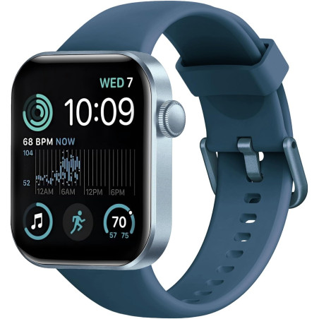 Montre connectée femme homme avec appels bleutooth, 1.85" hd smartwatch avec 140+ modes sportifs, etanche ip68 montre connectee 