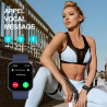 Montre connectée femme homme avec appels bleutooth, 1.85" hd smartwatch avec 140+ modes sportifs, etanche ip68 montre connectee 