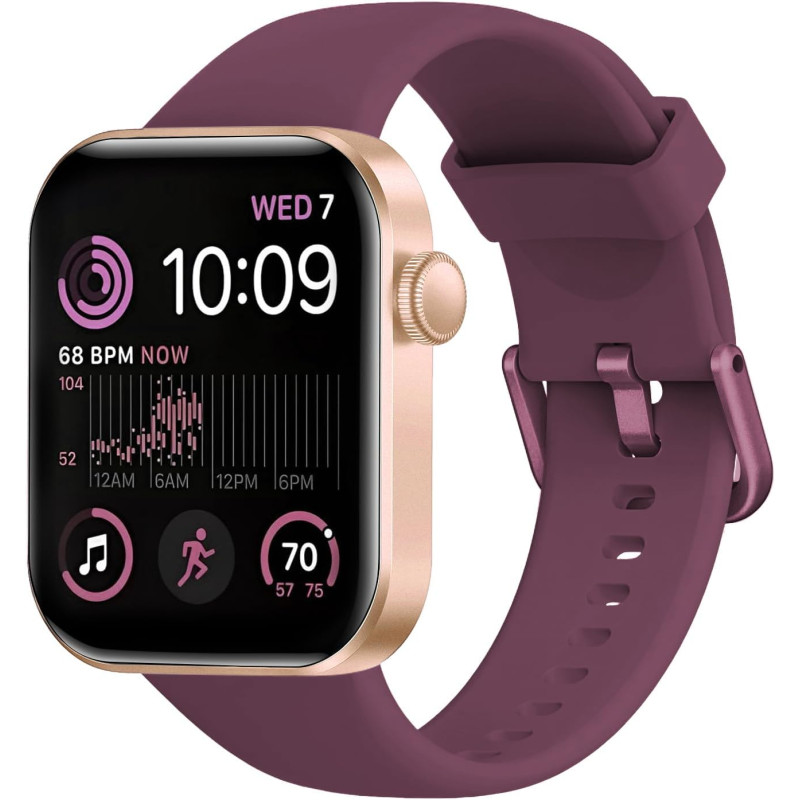 Montre connectée femme homme avec appels bleutooth, 1.85" hd smartwatch avec 140+ modes sportifs, etanche ip68 montre connectee 