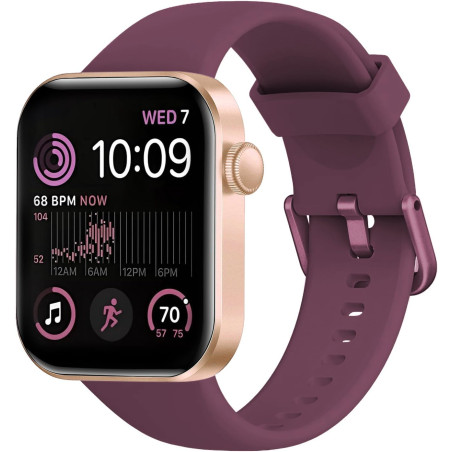 Montre connectée femme homme avec appels bleutooth, 1.85" hd smartwatch avec 140+ modes sportifs, etanche ip68 montre connectee 