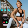Montre connectée femme homme avec appels bleutooth, 1.85" hd smartwatch avec 140+ modes sportifs, etanche ip68 montre connectee 