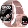 Coioc montre connectée femme avec appel bleutooth, écran hd 1,85 pouces, 120+ modes sportifs, détection fréquence cardiaque, com