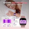 Coioc montre connectée femme avec appel bleutooth, écran hd 1,85 pouces, 120+ modes sportifs, détection fréquence cardiaque, com