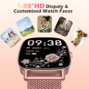 Coioc montre connectée femme avec appel bleutooth, écran hd 1,85 pouces, 120+ modes sportifs, détection fréquence cardiaque, com