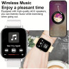 Nouveauté Montre Connectée Mixte, Écran Rectangulaire, Bracelet en Silicone, Très intuitive, Nombreuses Fonctions, Compatible sy