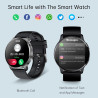 Montre connectée pour homme et femme, 1,32 pouces, suivi d'appels et de messages, 20 modes sportifs, podomètre, moniteur de fréq