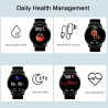 Montre connectée pour homme et femme, 1,32 pouces, suivi d'appels et de messages, 20 modes sportifs, podomètre, moniteur de fréq