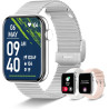 Montre connectée pour femme, homme, appels et réponse/WhatsApp, 1,85", montre numérique de sport, chronomètre, podomètre, 19 spo