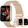 Montre intelligente pour femme Appels et Réponse/WhatsApp/Assistant Vocal, 1,85" Montre Digitale Fitness Tracker avec Cardiofréq