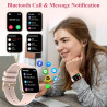 Montre intelligente pour femme Appels et Réponse/WhatsApp/Assistant Vocal, 1,85" Montre Digitale Fitness Tracker avec Cardiofréq