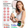 Montre Intelligente Femme avec Appel, 1,85" Smartwatch Automatique Homme, Podomètre/Moniteur Sommeil/Cardiofrequenzimetro, 120+ 