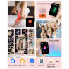 Montre Intelligente Femme avec Appel, 1,85" Smartwatch Automatique Homme, Podomètre/Moniteur Sommeil/Cardiofrequenzimetro, 120+ 