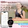 Smartwatch Homme Femme Rond avec Fonction Appels, Écran AMOLED de 1,34", Montre Fitness Tracker, Plus de 120 Modes Sport Podomèt