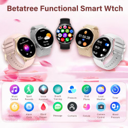 Smartwatch Homme Femme Rond avec Fonction Appels, Écran AMOLED de 1,34", Montre Fitness Tracker, Plus de 120 Modes Sport Podomèt