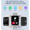 Montre connectée femme, 1.85'' montre intelligente avec appels bleutooth notification de message, fréquence cardiaque spo2 somme