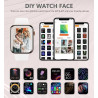 Montre connectée femme, 1.85'' smartwatch avec appel bleutooth, 19 modes sportifs, moniteur de fréquence cardiaque/spo2/sommeil/