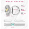 Montre connectée femme avec appel bleutooth, 1.6'' hd smartwatch avec 19 sports, surveillance de la fréquence cardiaque/sommeil/