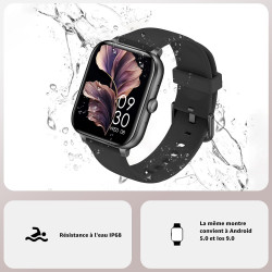Montre Connectée Homme Femme - Appels Entrants/Sortants - Écran Tactile HD 1,83"Suivi d'activité avec Fréquence Cardiaque, Somme