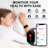 Montre Connectée Femme Repondre Appel 1.69" Smartwatch Fréquence Cardiaque Sommeil SpO2 Fonction Féminine Notification Intellige