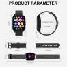 Montre Connectée Femme Repondre Appel 1.69" Smartwatch Fréquence Cardiaque Sommeil SpO2 Fonction Féminine Notification Intellige
