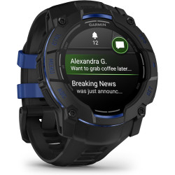 Garmin instinct 3 noir/bolt blue 50mm