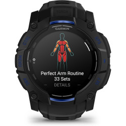 Garmin instinct 3 noir/bolt blue 50mm