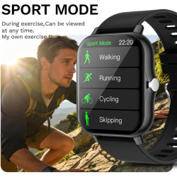 Montre Connectée Compatible avec iPhone et Android, Écran Tactile 4,5 cm, Dimensions 24,5 x 3,4 x 1,1 cm