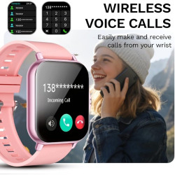 Montre Connectée Compatible avec iPhone et Android, Écran Tactile 4,5 cm, Dimensions 24,5 x 3,4 x 1,1 cm