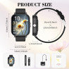 Montre Connectée Compatible avec iPhone et Android, Écran Tactile 4,5 cm, Dimensions 24,5 x 3,4 x 1,1 cm