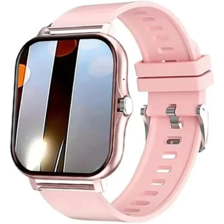 Montre Connectée Compatible avec iPhone et Android, Écran Tactile 4,5 cm, Bracelet Violet, Dimensions 24,5 x 3,4 x 1,1 cm