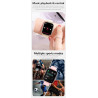 Montre Connectée Compatible avec iPhone et Android, Écran Tactile 4,5 cm, Bracelet Violet, Dimensions 24,5 x 3,4 x 1,1 cm
