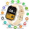 Montre Connectée Compatible avec iPhone et Android, Écran Tactile 4,5 cm, Bracelet Violet, Dimensions 24,5 x 3,4 x 1,1 cm