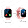Montre Connectée Compatible avec iPhone et Android, Écran Tactile 4,5 cm, Bracelet Violet, Dimensions 24,5 x 3,4 x 1,1 cm