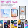 Montre Connectée Compatible avec iPhone et Android, Écran Tactile 4,5 cm, Bracelet Violet, Dimensions 24,5 x 3,4 x 1,1 cm