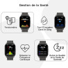 Popglory montre connectée homme femme avec appel bleutooth, 1,85'' sport smartwatch moniteur de fréquence cardiaque/tension arté
