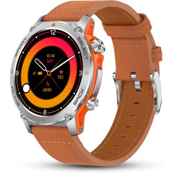 Popglory 1,43" amoled montre connectée, 110+ sports smartwatch femme homme avec appel bleutooth, fréquence cardiaque, tension ar