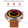 Popglory 1,43" amoled montre connectée, 110+ sports smartwatch femme homme avec appel bleutooth, fréquence cardiaque, tension ar