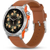 Popglory 1,43" amoled montre connectée, 110+ sports smartwatch femme homme avec appel bleutooth, fréquence cardiaque, tension ar