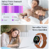 Popglory 1,43" amoled montre connectée, 110+ sports smartwatch femme homme avec appel bleutooth, fréquence cardiaque, tension ar