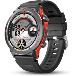 Popglory 1,43" amoled montre connectée, 110+ sports smartwatch femme homme avec appel bleutooth, fréquence cardiaque, tension ar