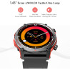 Popglory 1,43" amoled montre connectée, 110+ sports smartwatch femme homme avec appel bleutooth, fréquence cardiaque, tension ar