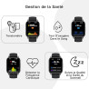 Popglory montre connectée homme femme avec appel bleutooth, 1,85'' sport smartwatch moniteur de fréquence cardiaque/tension arté