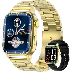 Montre connectée homme, 1.85" hd smartwatch avec appels bleutooth, 100+ modes sportifs, bracelet d'activité sommeil, étanchéité 