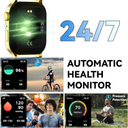 Montre connectée homme, 1.85" hd smartwatch avec appels bleutooth, 100+ modes sportifs, bracelet d'activité sommeil, étanchéité 